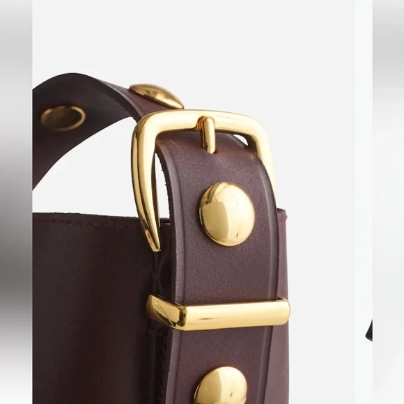 NWT Madewell The Essential Bucket Tote with Gold Accents